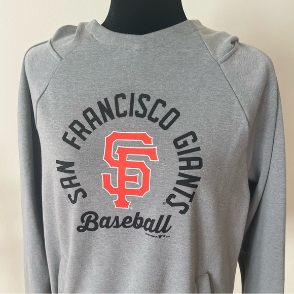 Under Armor San Francisco Giants Gray Hoodie Sweatshirt Drawstring Waist Sz M - Picture 3 of 9